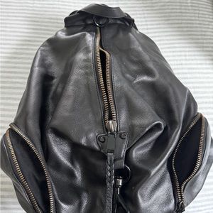 Rebecca Minkoff black leather backpack. Large size.